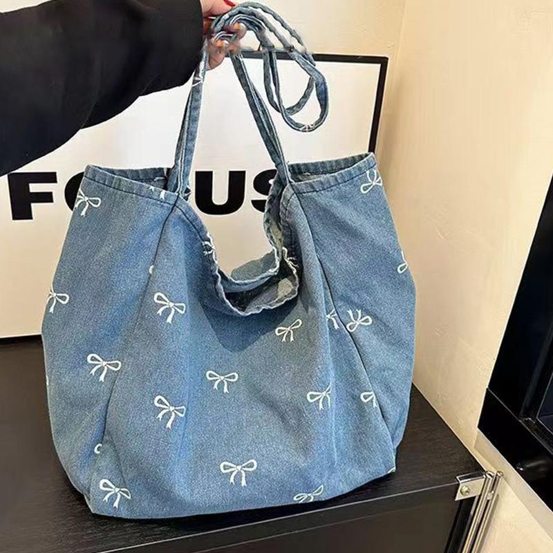 Ladies Bow Decor Denim Canvas  - огляд і ціна Travel Accessories Tech