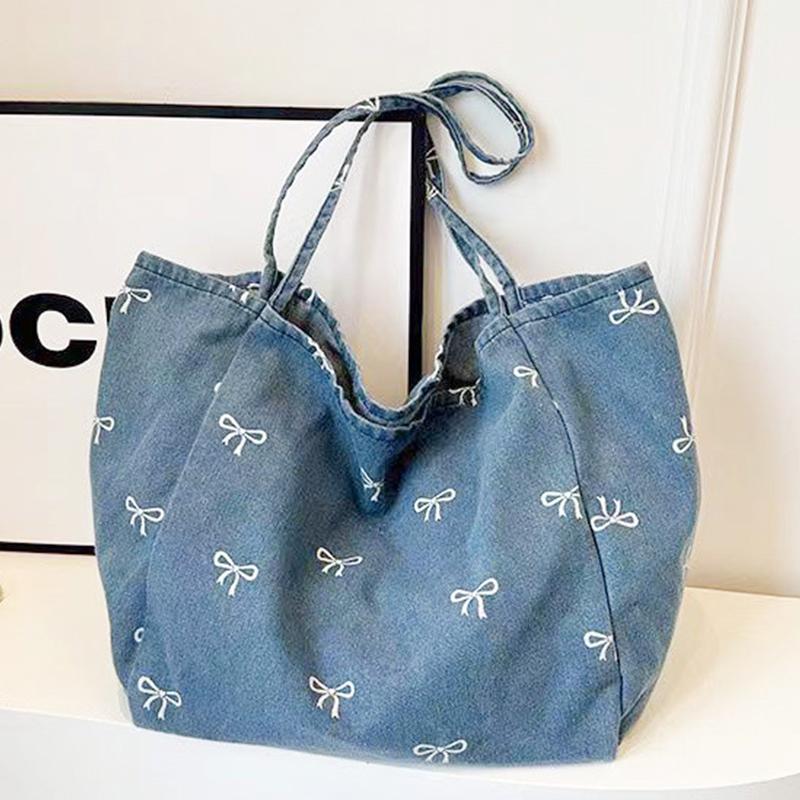 Ladies Bow Decor Denim Canvas  - огляд і ціна Travel Accessories Tech