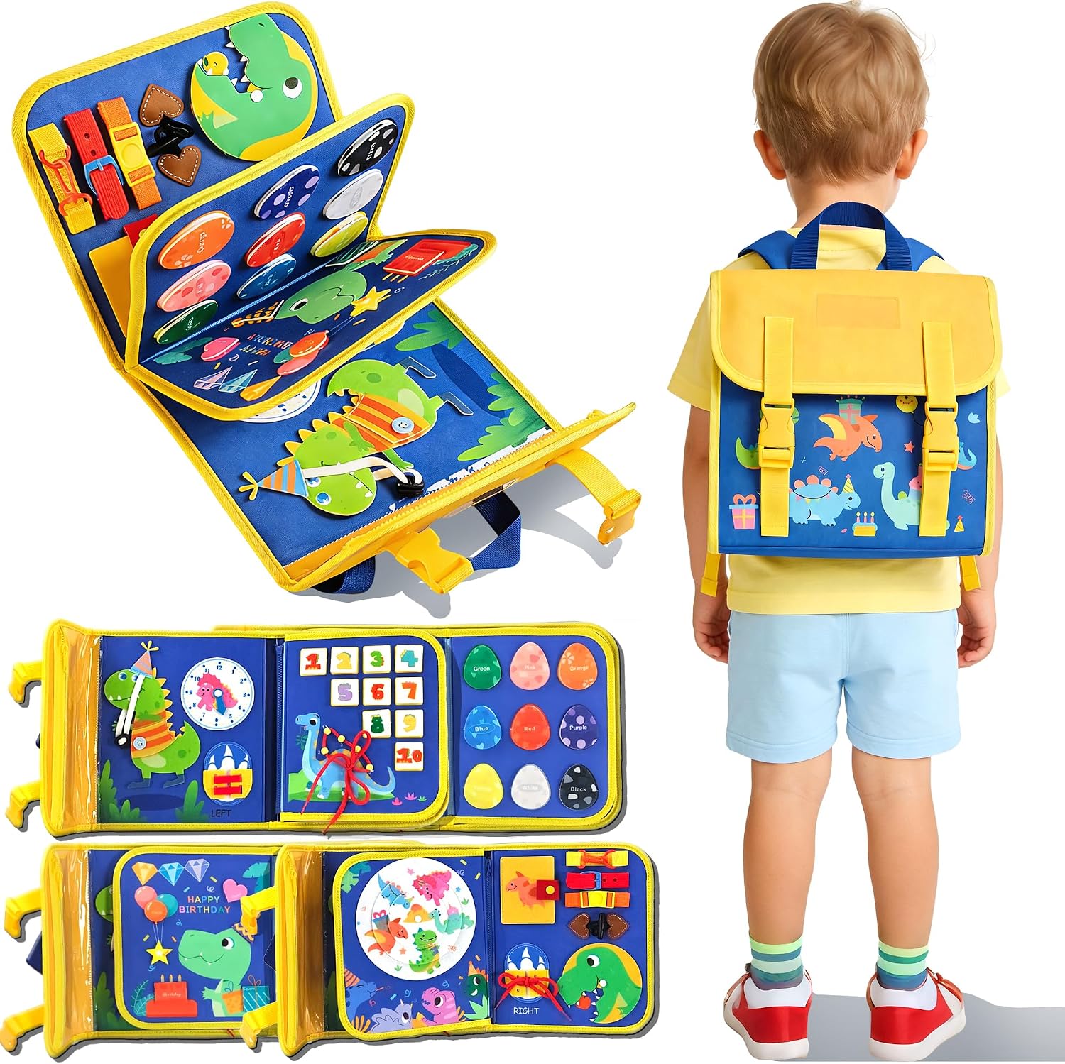 Dinosaur Toddler Busy Board Ba - огляд і ціна Travel Accessories For Toddlers