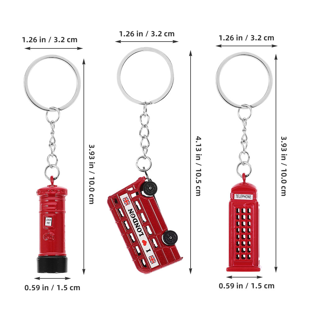 3pcs London Souvenir Keychains - огляд і ціна Travel Accessories London