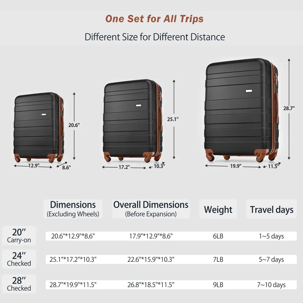 4-Piece Luggage Set  - 20in Ca - огляд і ціна Toiletry Bag Tsa