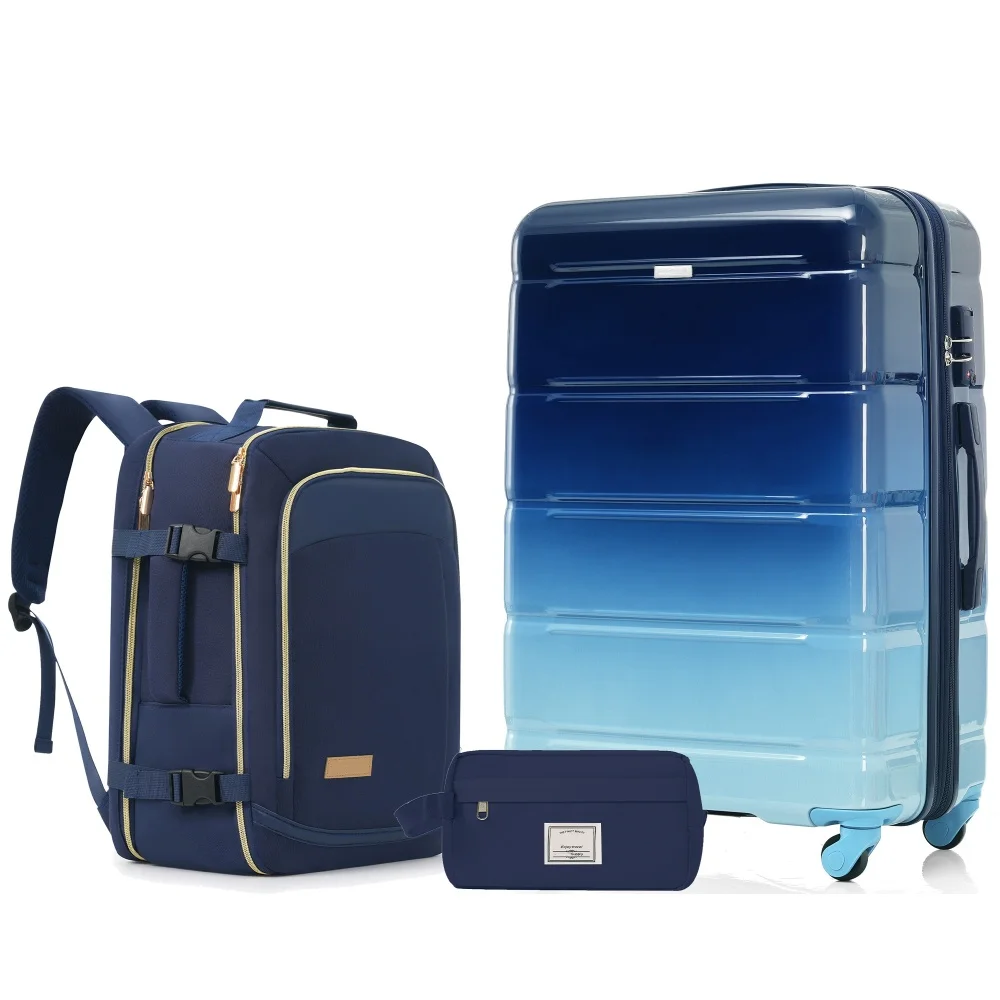 3-Piece Luggage Set  - Checked - огляд і ціна Toiletry Bag Tsa