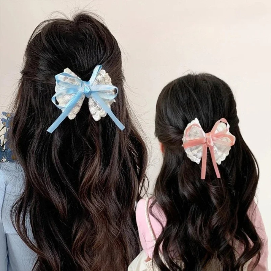 2pcs/set Cute Lace Bow Hair Cl - огляд і ціна Travel Accessories Kids