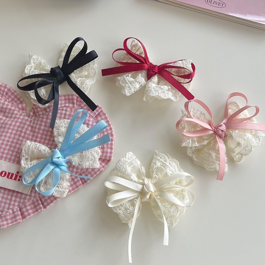 2pcs/set Cute Lace Bow Hair Cl - огляд і ціна Travel Accessories Kids