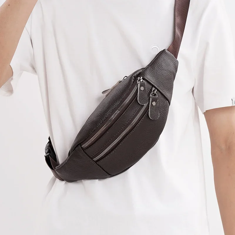 Genuine Leather Men’s Waist Ba - огляд і ціна Travel Accessories Tech
