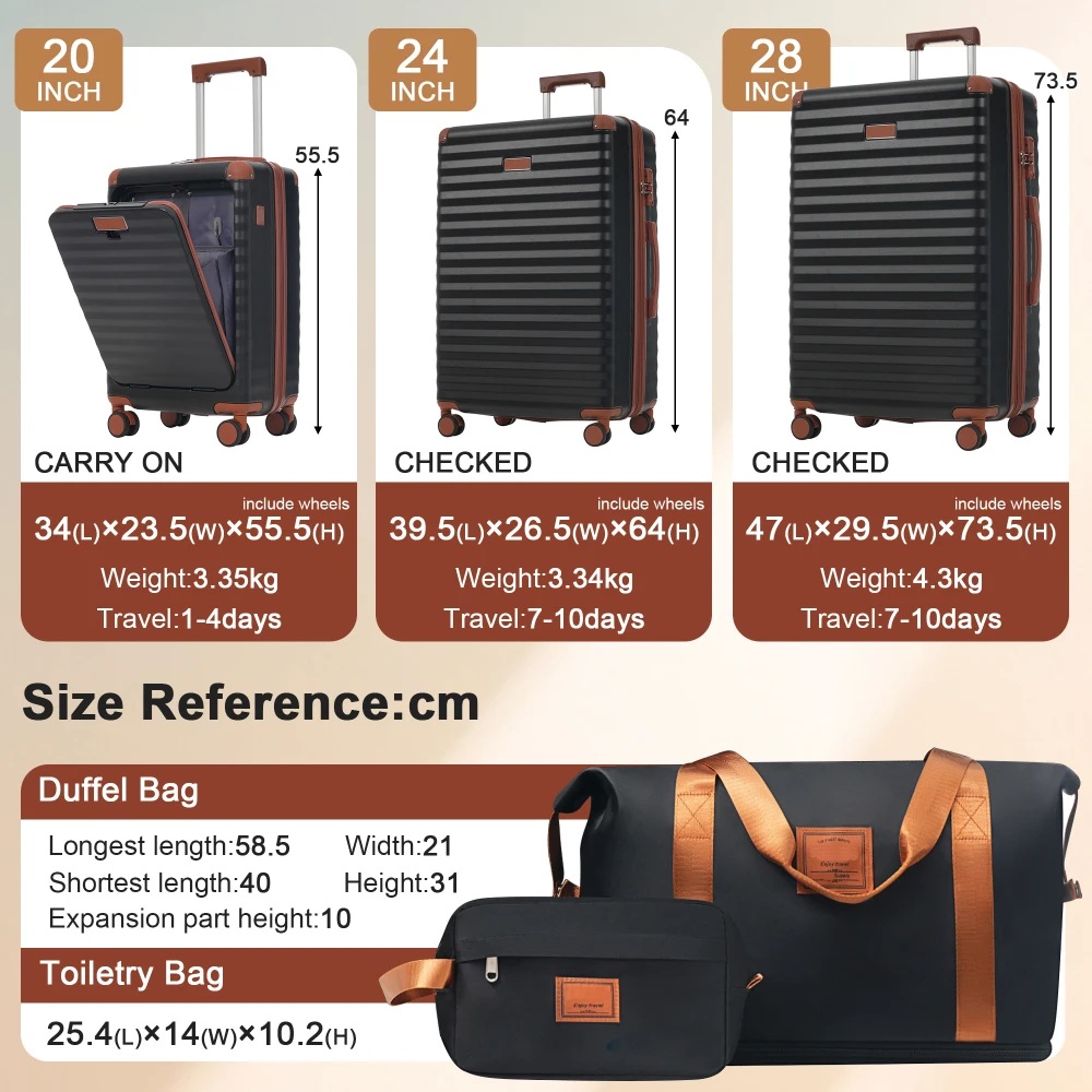 Luggage Sets 5 Piece with Fron - огляд і ціна Toiletry Bag Tsa