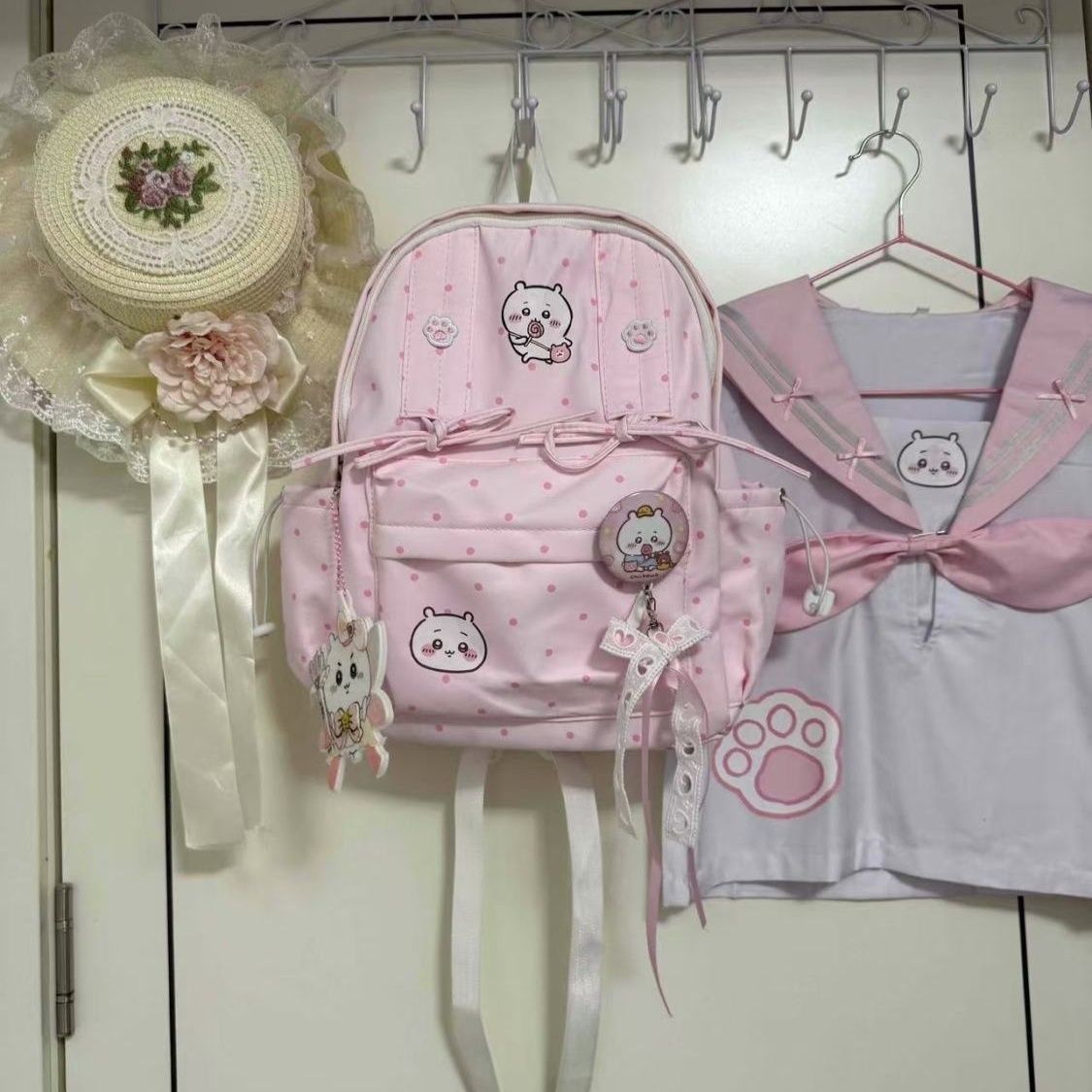 Cute Chiikawa Pink Polka Dot B - огляд і ціна Travel Accessories Pink