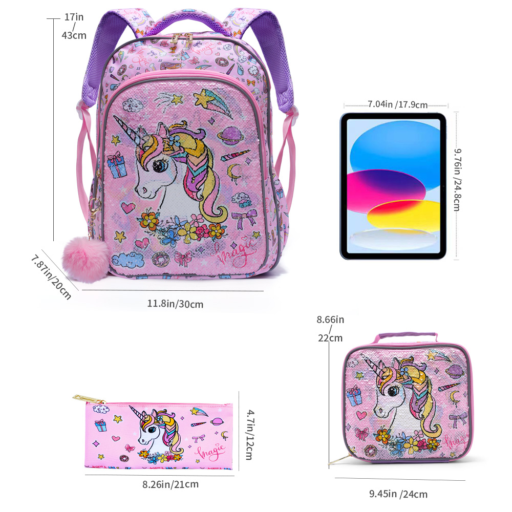 3PCS Kids Travel Bag, Luggage  - огляд і ціна Travel Accessories Pink
