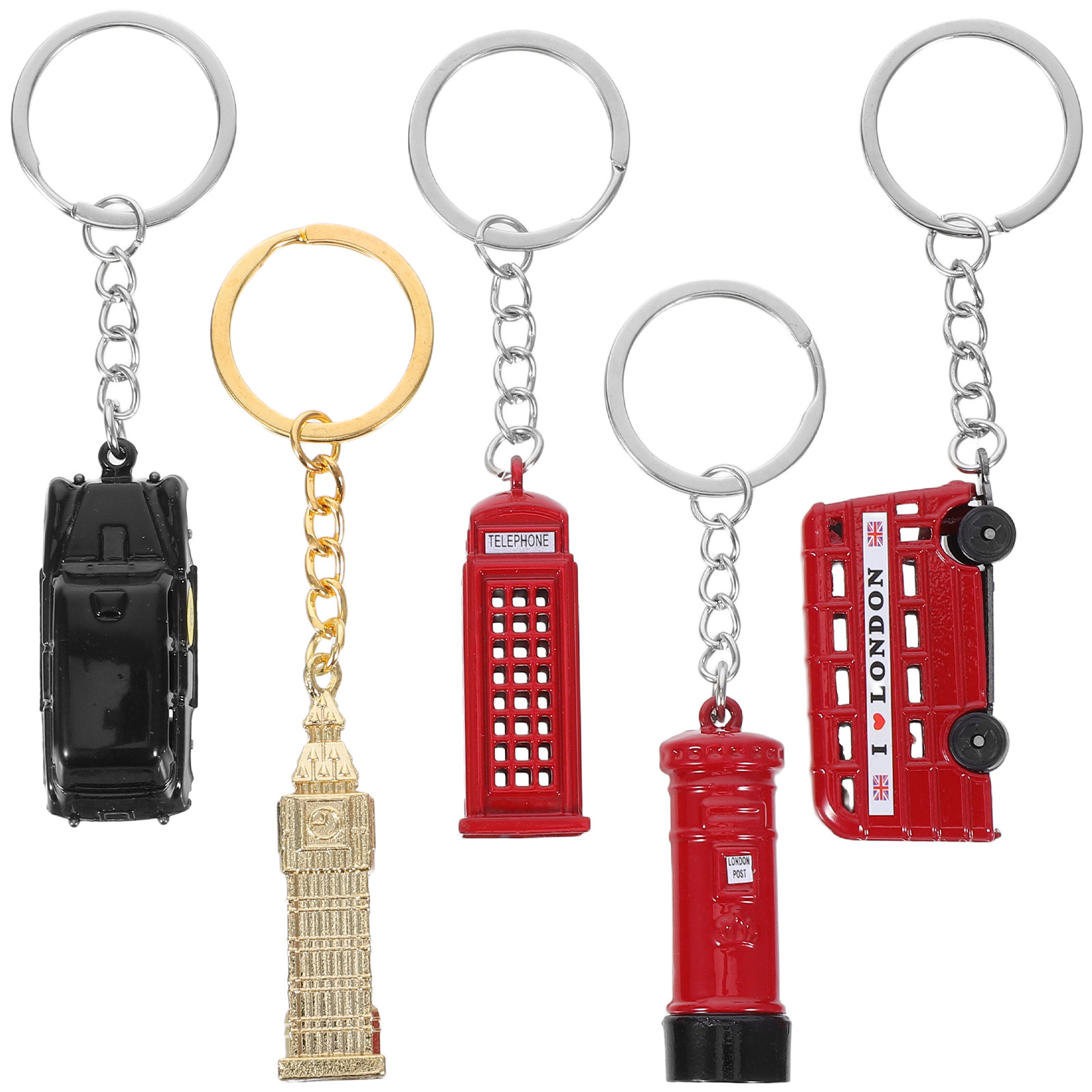 5Pcs London Landmark Keychain  - огляд і ціна Travel Accessories London