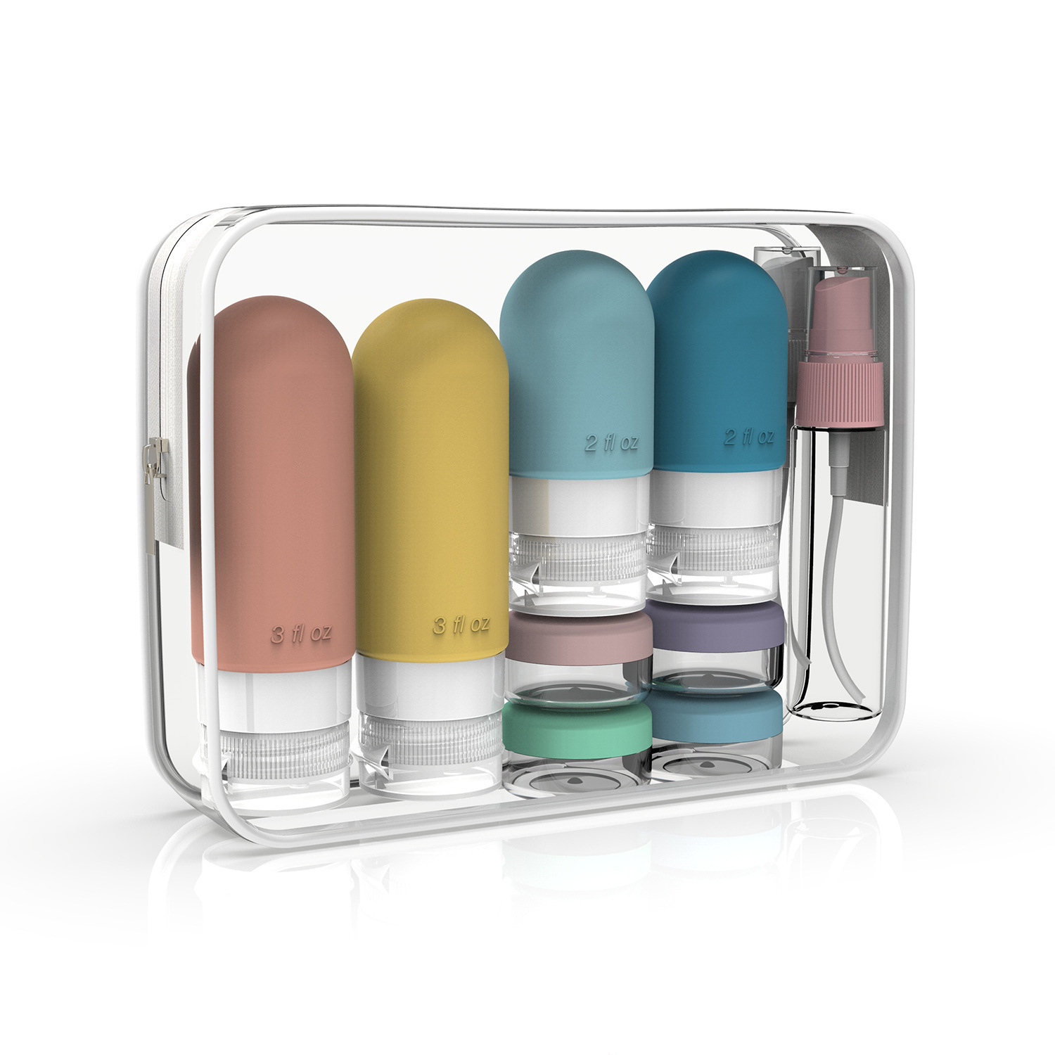 16 Pack Leak Proof Travel Bott - огляд і ціна Toiletry Bag Tsa