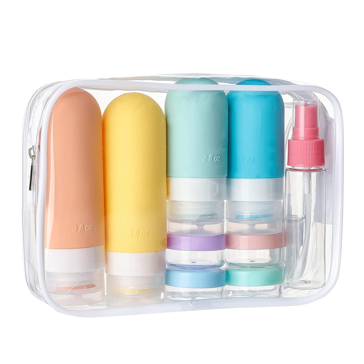 16 Pack Leak Proof Travel Bott - огляд і ціна Toiletry Bag Tsa
