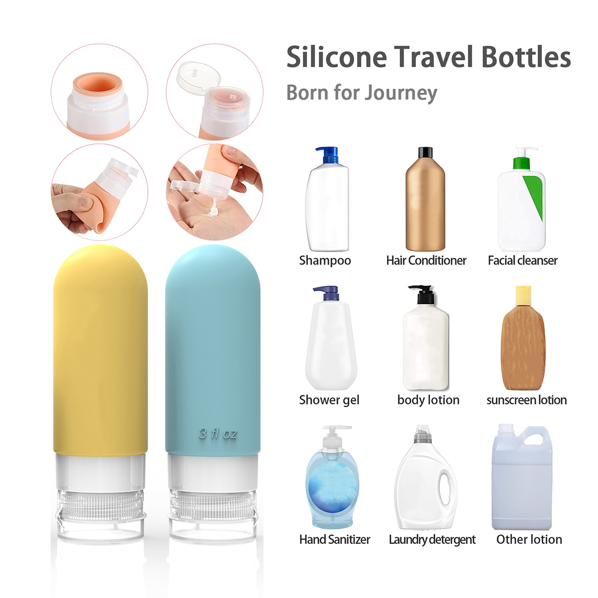 16 Pack Leak Proof Travel Bott - огляд і ціна Toiletry Bag Tsa