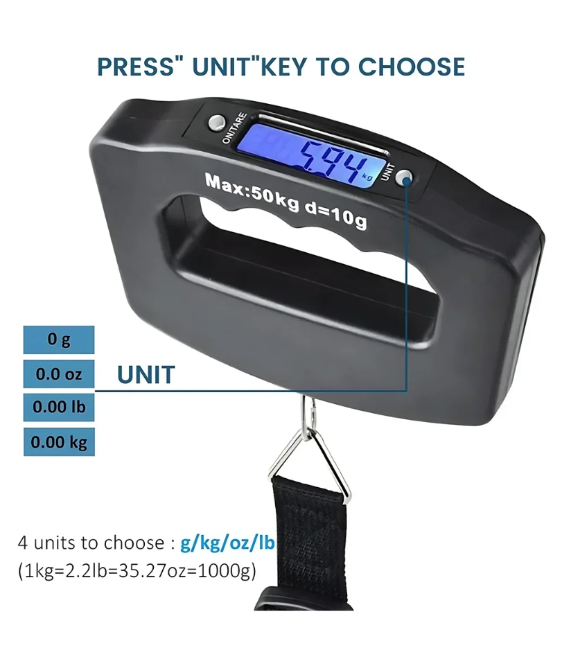 50kg Digital Luggage Scale Por - огляд і ціна Luggage Scale Hanging